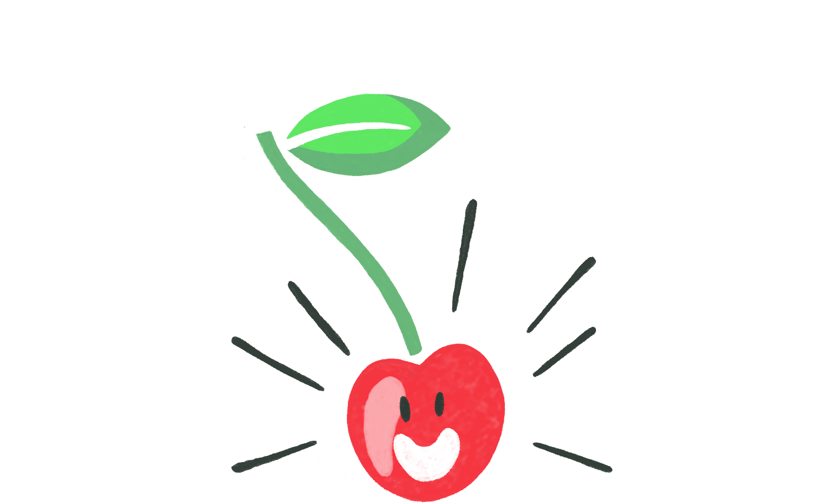 Illustration d'une cerise sur un gâteau, représentant La Cerise Sketchnote comme la touche finale qui perfectionne vos projets visuels.